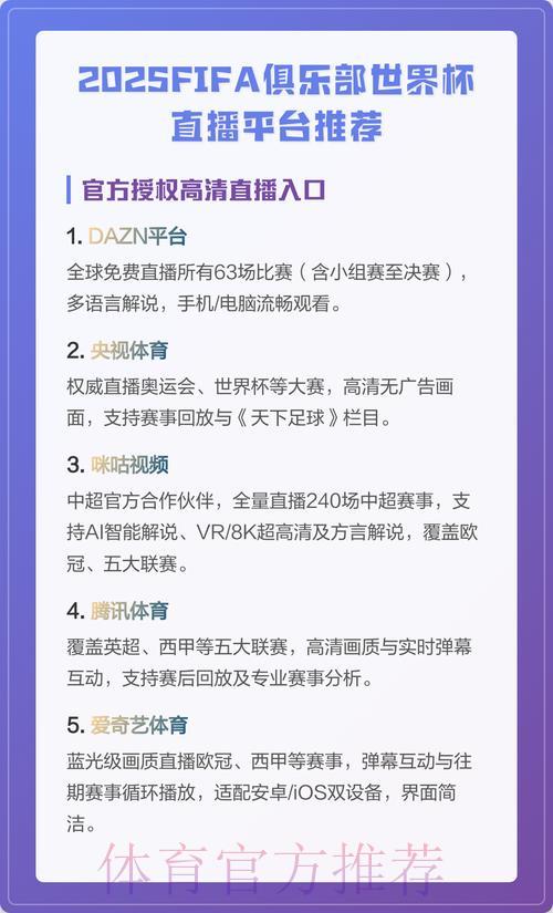 世界杯赛事直播平台精选推荐